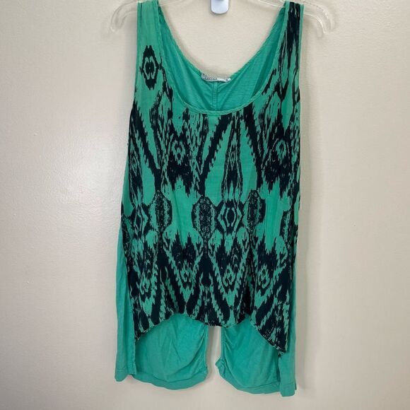 Language| Silk| Sleeveless Top| Medium| Aztec print - Picture 9 of 9